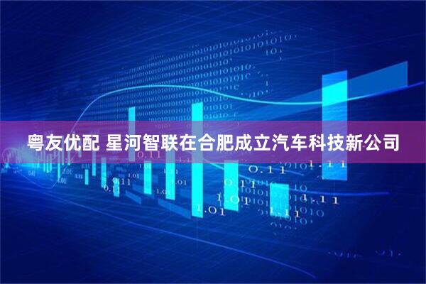 粤友优配 星河智联在合肥成立汽车科技新公司