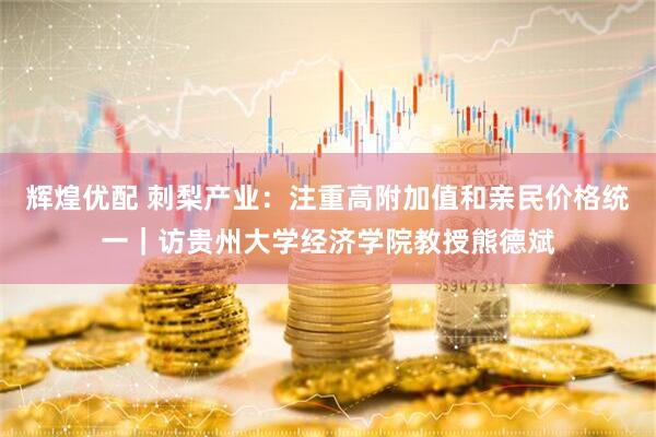 辉煌优配 刺梨产业：注重高附加值和亲民价格统一｜访贵州大学经济学院教授熊德斌